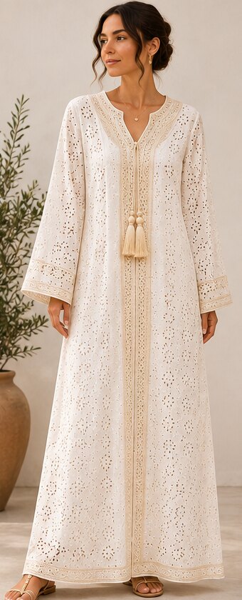 Broderie Anglaise Caftan