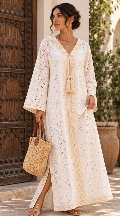 Broderie Anglaise Caftan