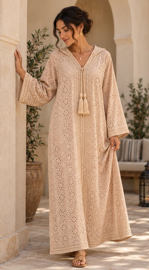 Broderie Anglaise Caftan